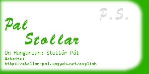pal stollar business card