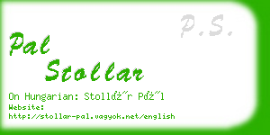 pal stollar business card